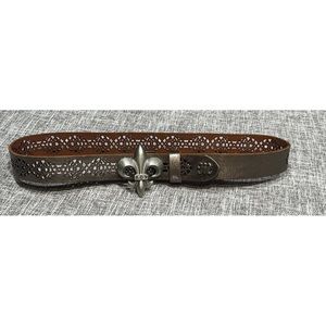 Miss me y2k belt silver chrome metallic